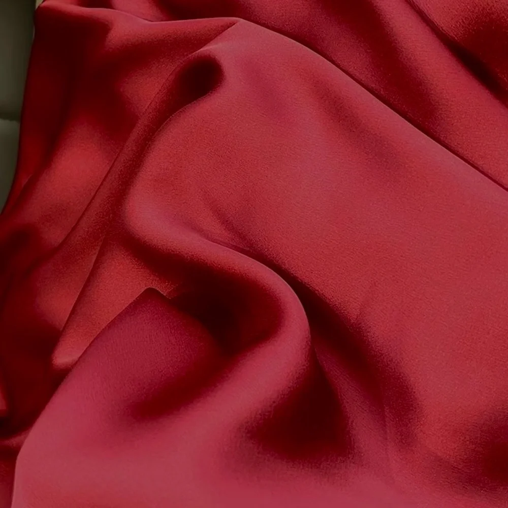 Dark Red 100% SILK SATIN Large Shawl Scarf Wrap Wedding Lux Bridesmaid Cover up